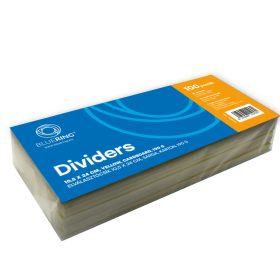   Elválasztócsík, karton 190g. 10,5x24cm, 100 db/csomag, Bluering® sárga