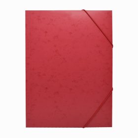   Gumis mappa A4, festett prespán mintás karton Bluering® piros