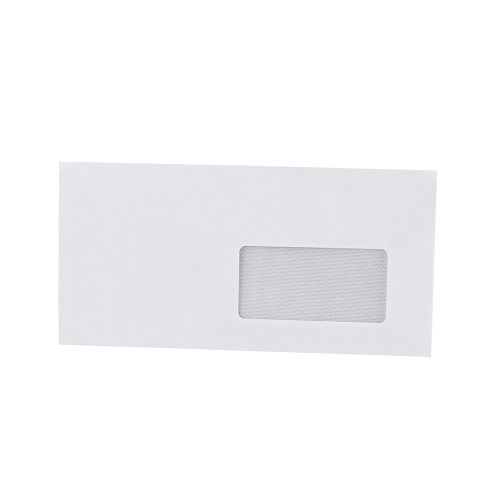 Boríték LA4 enyvezett bélésnyomott jobb ablakos 45x90mm 110 × 220mm J28A20 Bluering® fehér