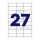Etikett címke, 70x32mm, 100 lap, 27 címke/lap Bluering®