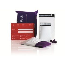   Futártasak C4, 240x325 + 50 mm. szilikonos záródás 100 db/csomag Coex Fehér/Fekete