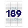 Etikett címke, 25,4x10mm, 100 lap, 189 címke/lap  Bluering®