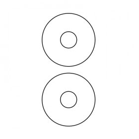 Etikett címke, CD-hez 117mm100 lap, 2 címke/lap