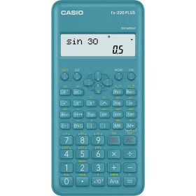   Számológép tudományos 181 funkcióss, kétsoros kijelző Casio FX 220 PLUS 2E kék
