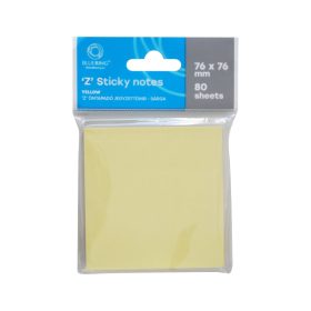   Jegyzettömb öntapadó, 76x76mm, 80lap, 'Z' Bluering® , sárga