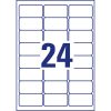 Etikett címke, 63,5 x33,9mm, időjárásálló poliészter, 24 címke/ív, 20 ív/doboz, Avery fehér