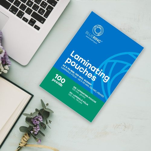Lamináló fólia 65x95mm, 100 micron 100 db/doboz, Bluering®