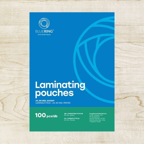 Lamináló fólia A3, 80 micron 100 db/doboz, Bluering®