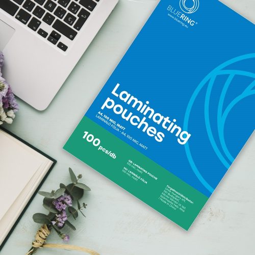 Lamináló fólia A4, 100 micron matt 100 db/doboz, Bluering®