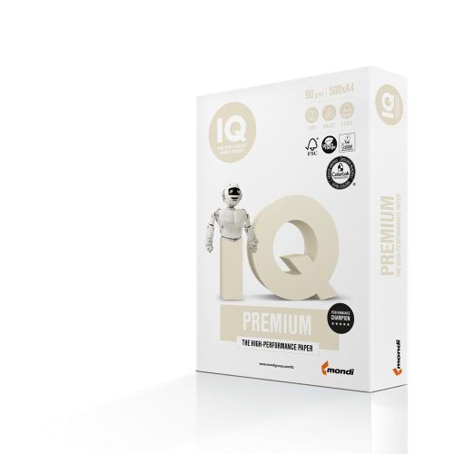 Másolópapír A4, 90g, IQ Premium 500ív/csomag,