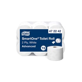   Toalettpapír 2 rétegű laponkénti 1150 lap/tekercs 6 tekercs/karton Advanced Smart One® T8 Tork_472242 fehér